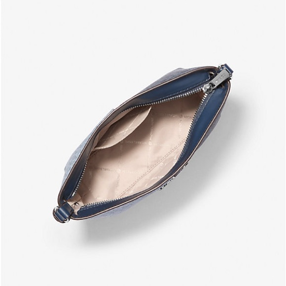 NEW Michael Kors Jet Set Travel Small TZ Crossbody Bag Blue Handbag Purse NWT - Picture 2 of 10